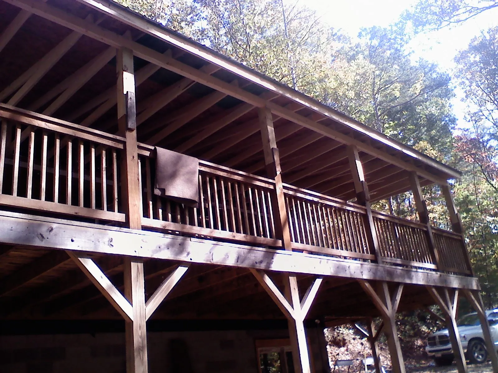 Timber framing under a new elevated porch and deck — Roof Leak Repair in Cannonville by Roofing Brothers
